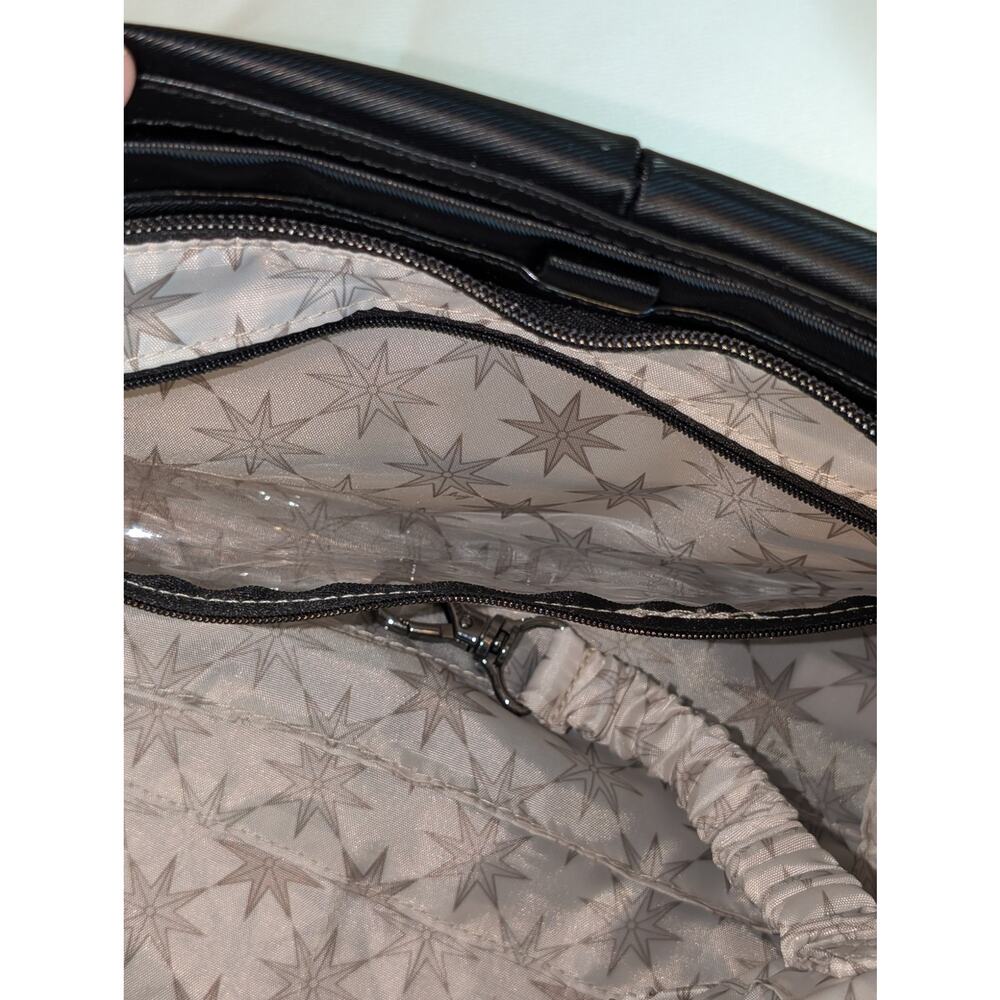 Lug Half Plunge Satin Luxe Vegan Leather Black North Star Grey Slouchy NWT - Picture 5 of 7